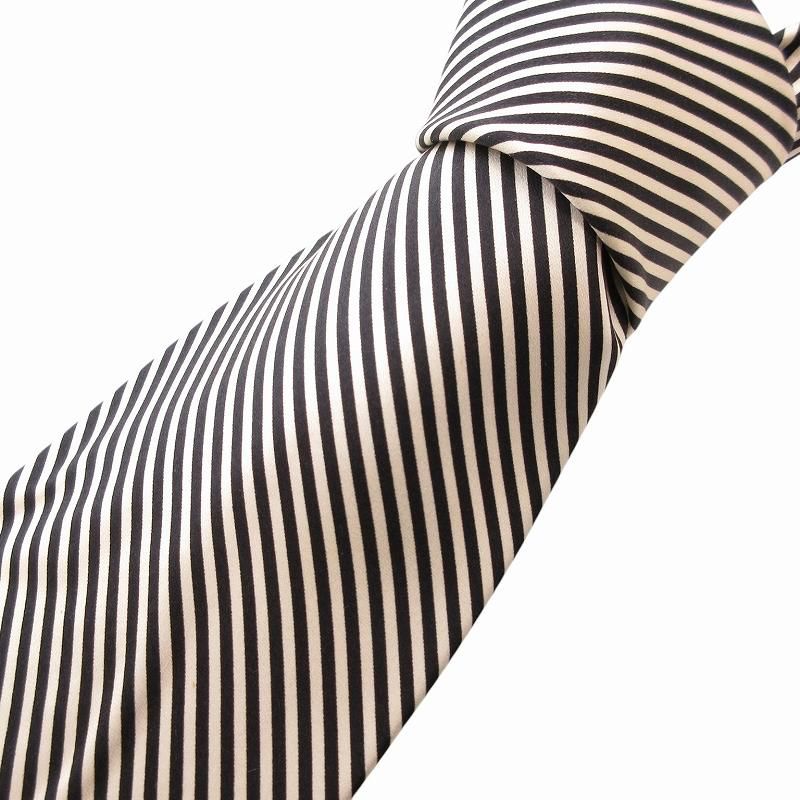 ブリオーニ BRIONI ネクタイ カジュアル レジメンタルストライプ 絹 シルク バイカラー /FF  GY17