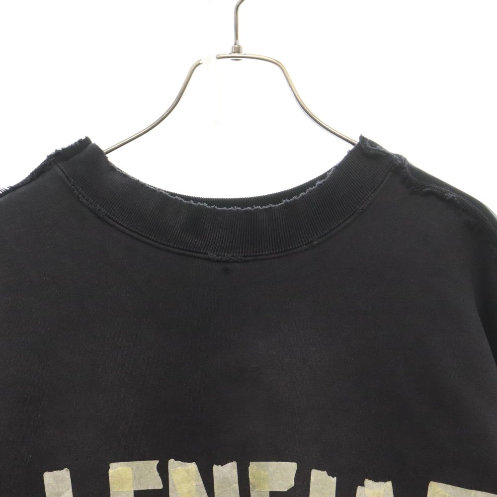 BALENCIAGA / 24SS/Double Front Crew/スウェット/M/コットン/BLK/791614 BALENCIAGA (バレンシアガ) 24SS Double Front Crew 791614 TQVQ7