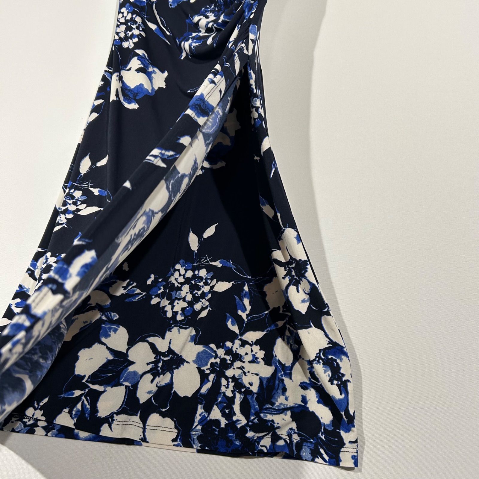ローレンラルフローレン　花柄 ワンピース　カシュクール　リボン Ralph Lauren - 美品♡ラルフローレン カシュクールワンピース