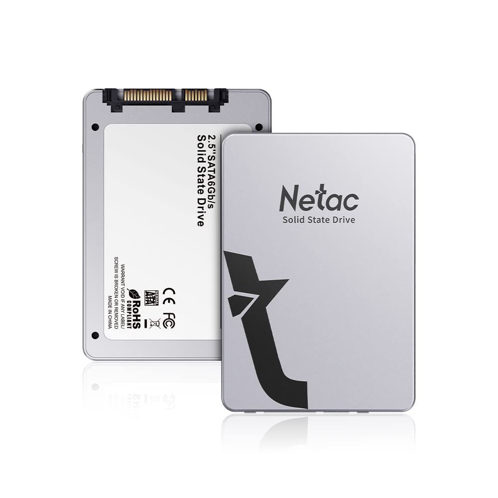 新品 Netac SSD 512GB 内蔵 2.5インチ SATA3 6Gb/s 7 3D NAND FLASH PS4動作確認品 耐衝撃/耐振/超高速/金属の質感 （シルバー）- 正規品認証