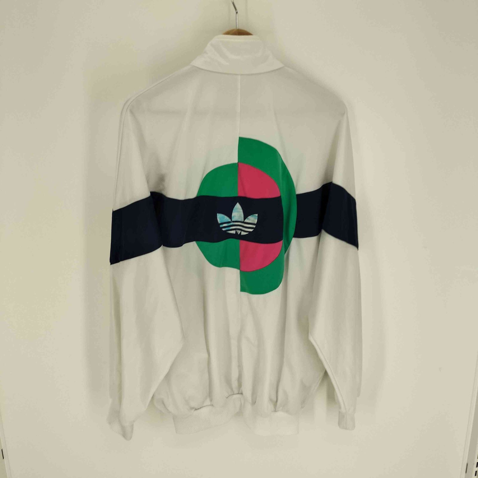 オールドアディダス　80S　万国旗タグ　トレフォイル　刺繍ロゴ　スウェット アディダス 80s オールド トラックジャケット 銀タグ 万国旗タグ
