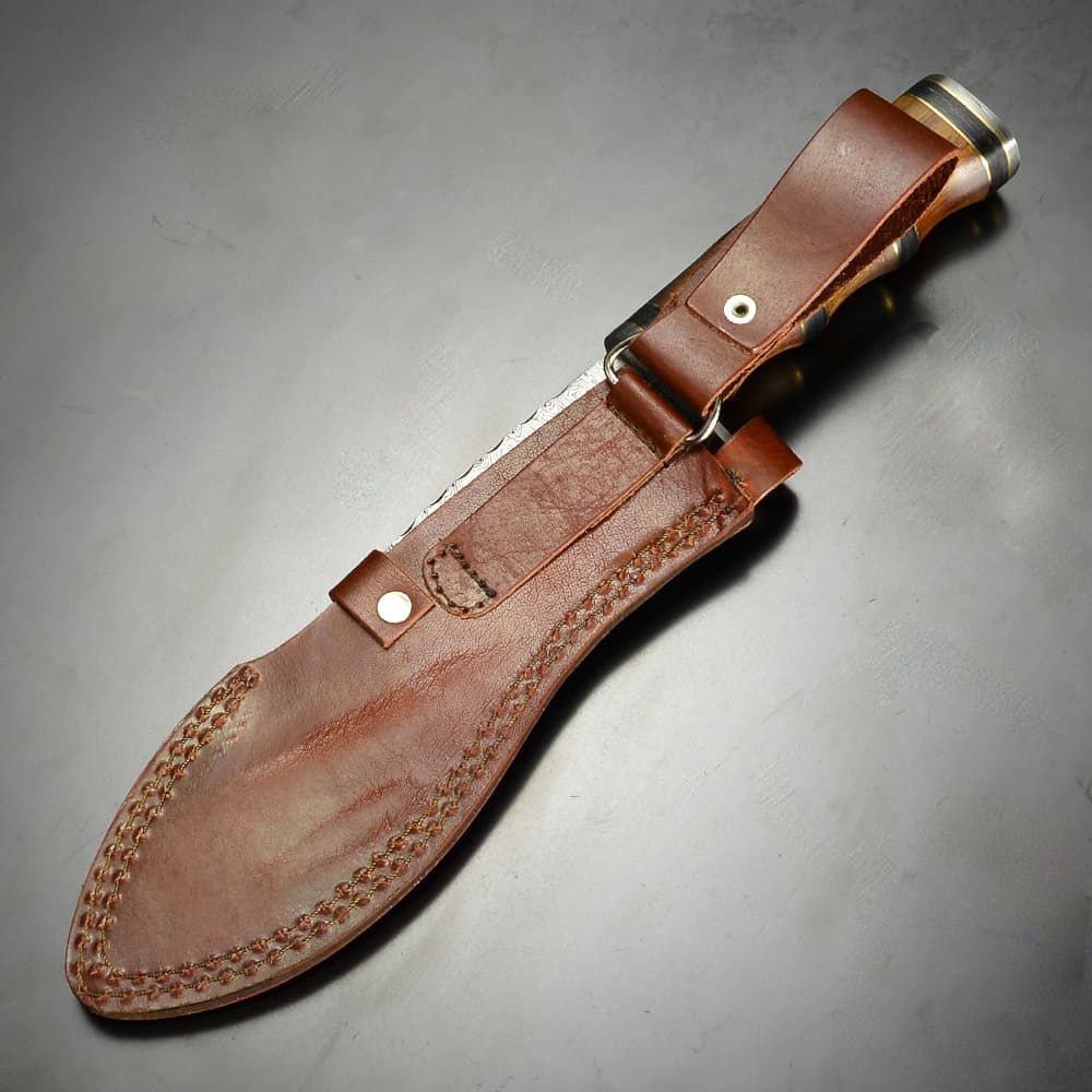  Rite EDGE ボウイナイフ Rosewood ダマスカス鋼 ククリ 革製シース付属 DM1261 18歳以上 応急処置セット ナイフ ツール アウトドア