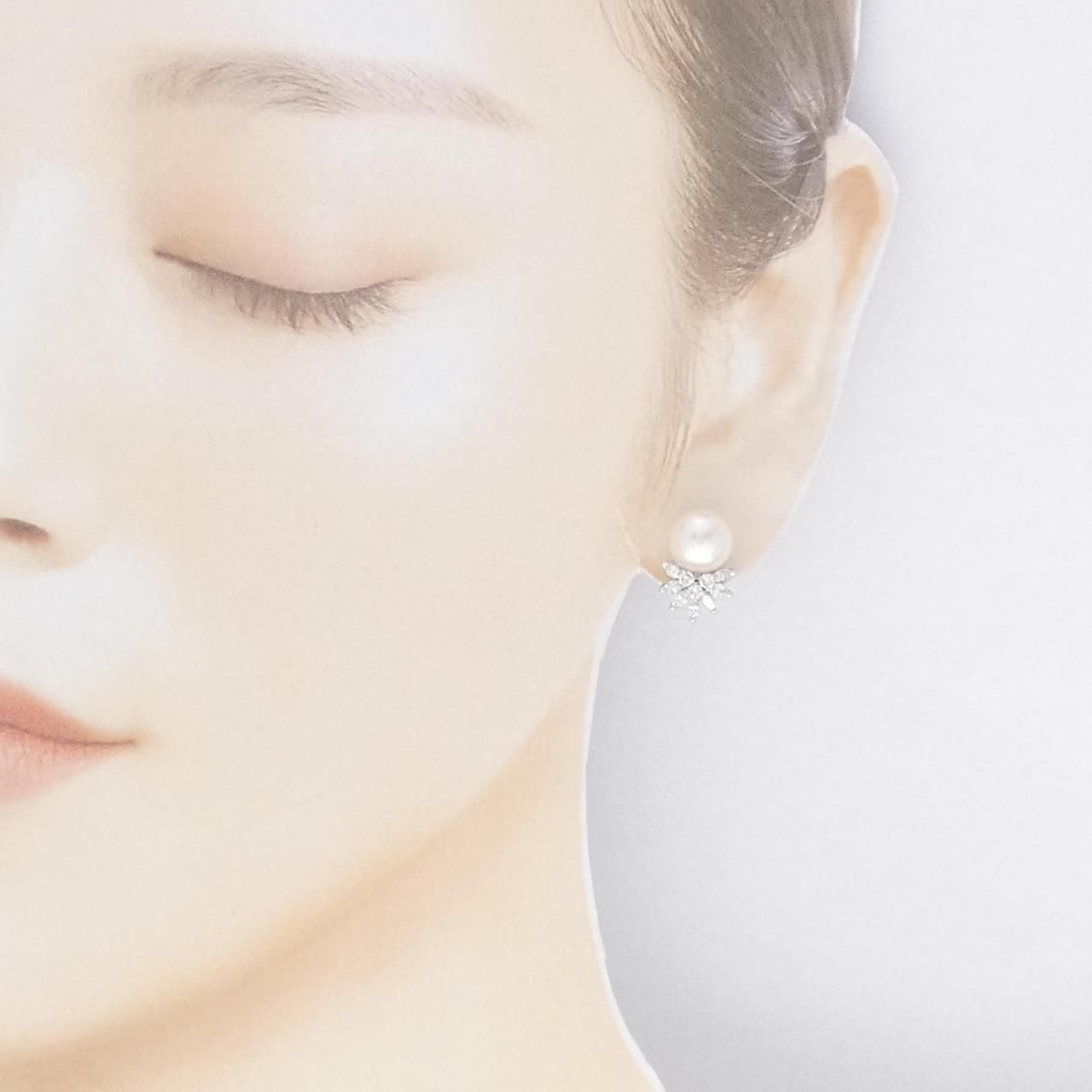 ミキモト アメリカンフック ピアス 2つパール 【公式通販】