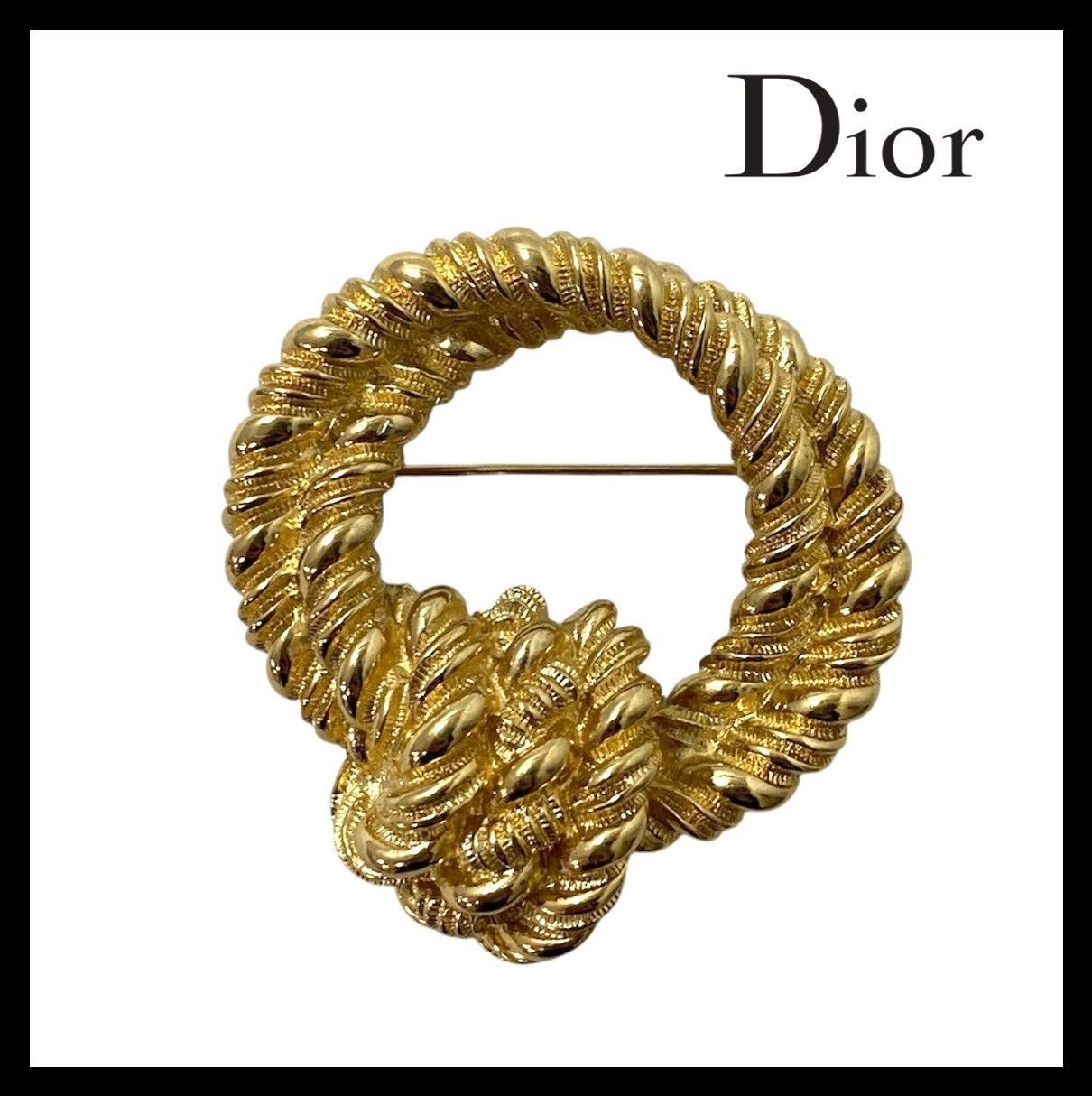 vintage ディオール DIOR リーフ ブローチ Dior】ピンブローチ 