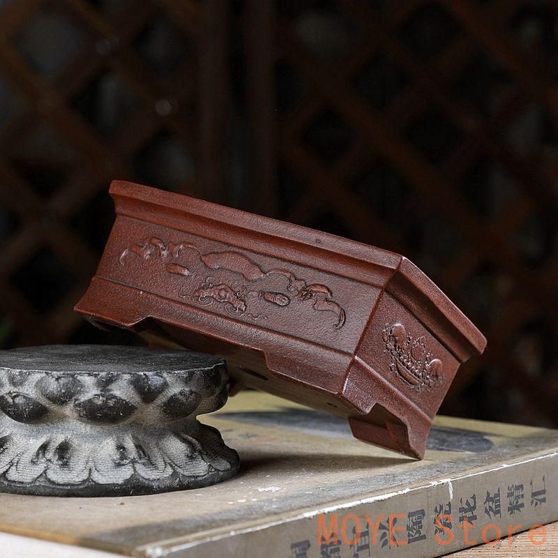 鉄画軒玉満堂長方鉢 多肉植物鉢 紫砂鉢 盆栽鉢 植木鉢 小品盆栽鉢 大品