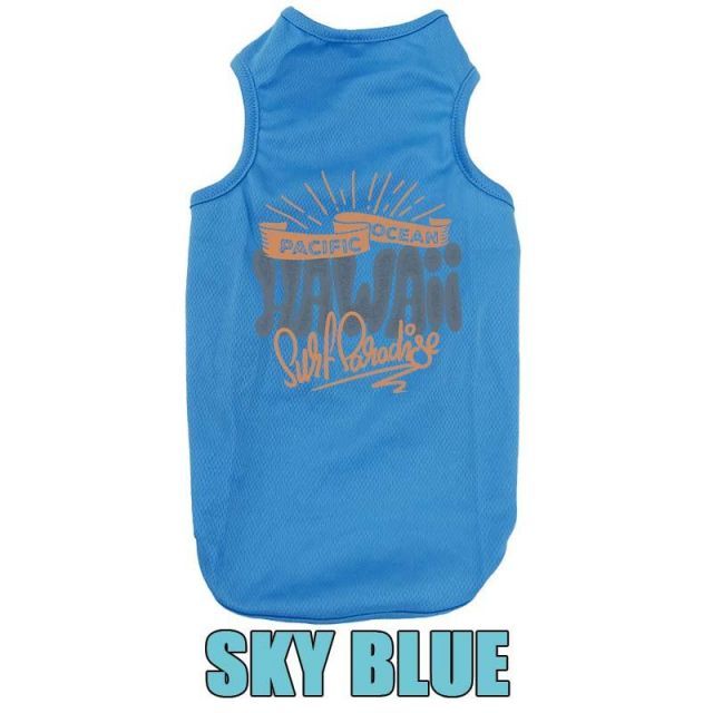種類8:SKY-BLUE/S ワンちゃん用プリントメッシュタンクトップ