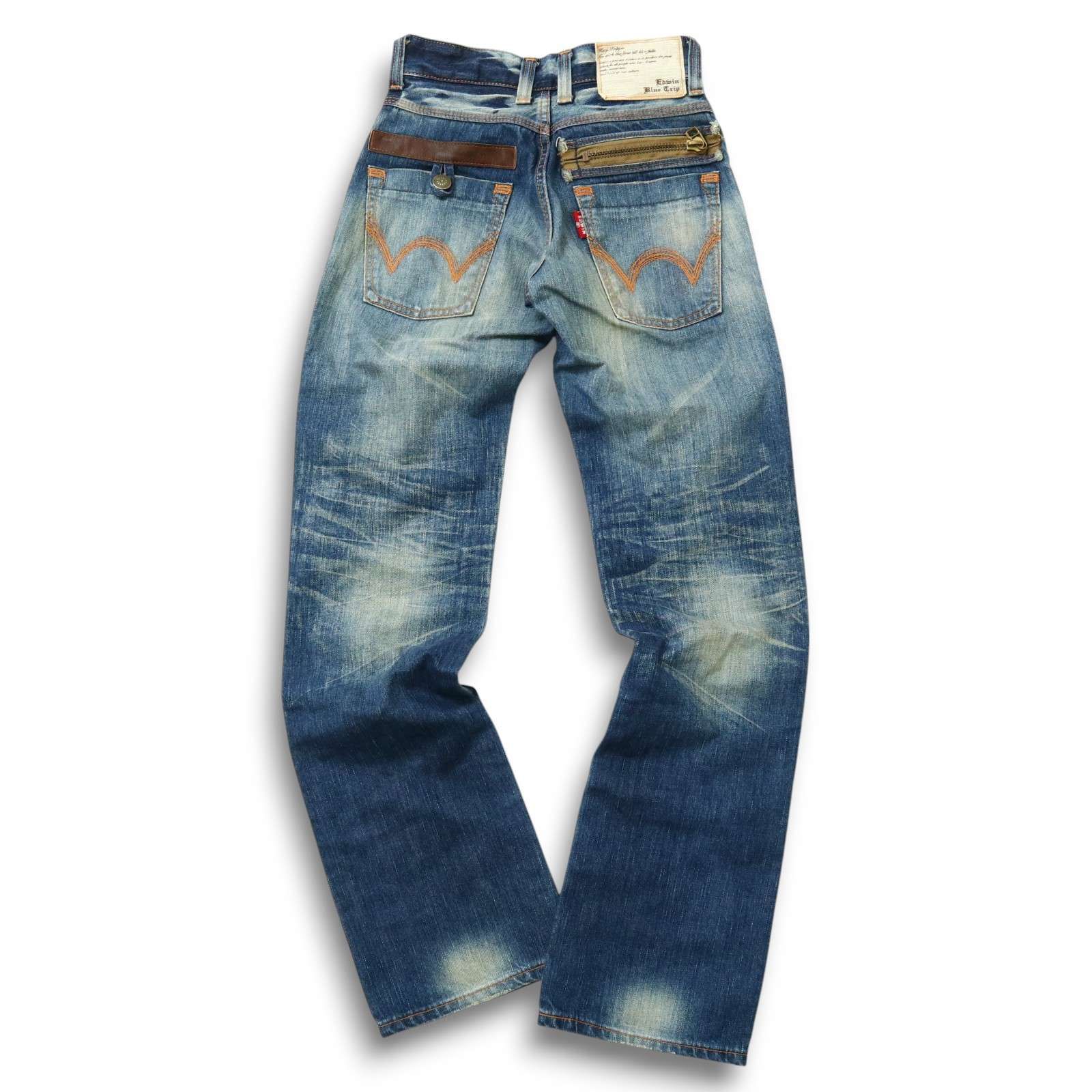 EDWIN エドウィン BTM503 Blue Trip☆ ダメージ加工 ストレート デニム 