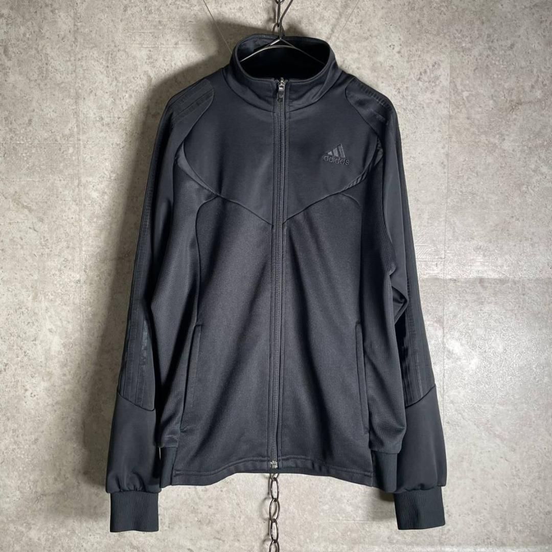 adidas ジャージ CLIMALITE 美品！adidas climaliteジャージジャケット メンズS ブラック