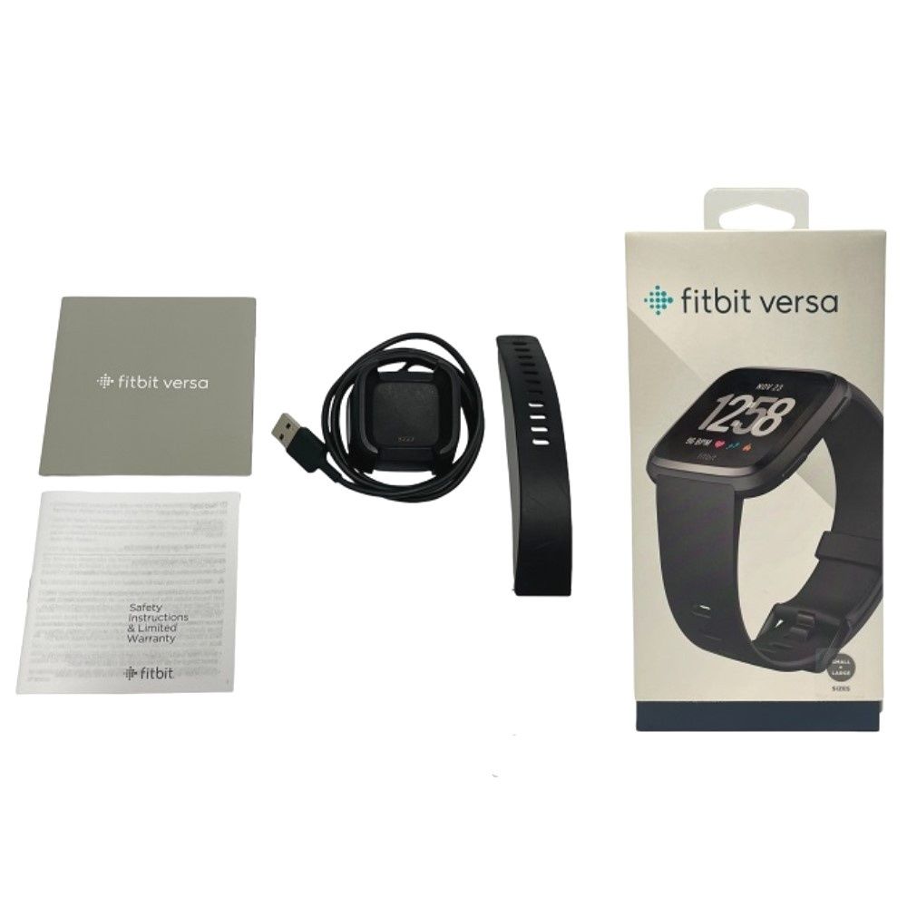 Fitbit Versa フィットネスリストバンド Black 【良い(B)】