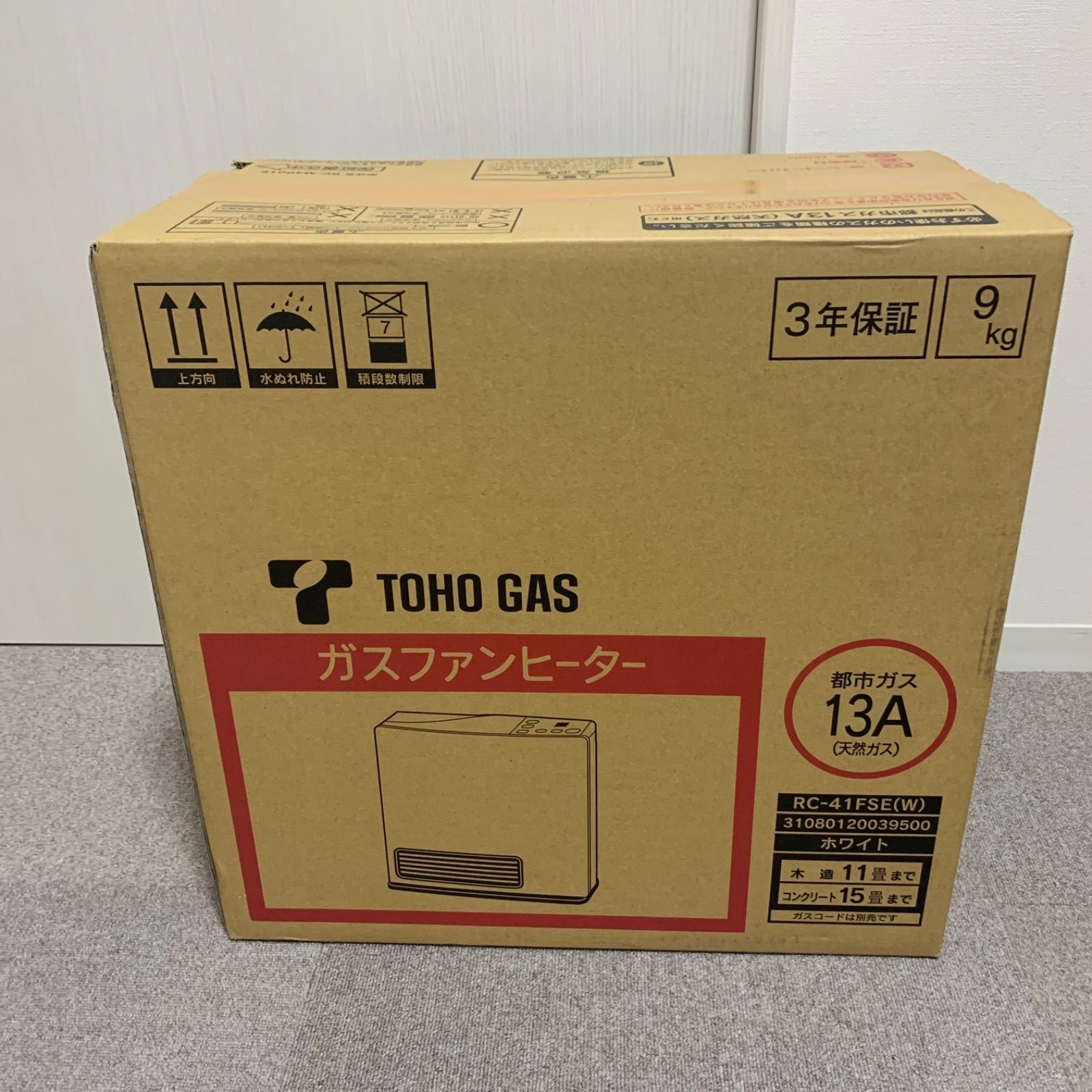 【未使用品】ガスファンヒーター　TOHO GAS 東邦ガス　RC-41FSE W