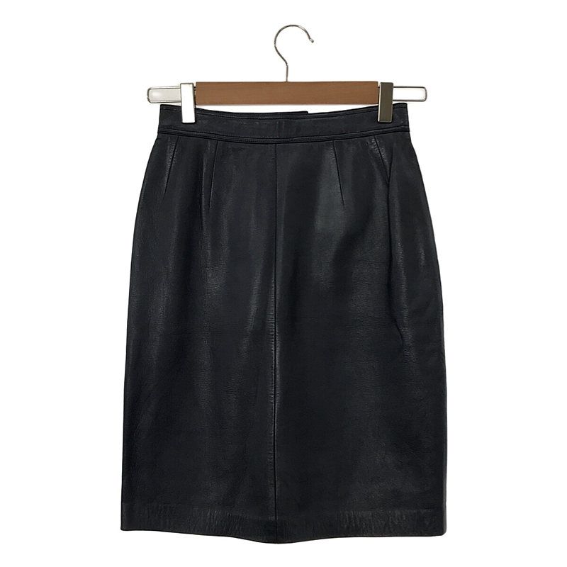 LOEWE シルバー レザースカート LOEWE / ロエベ | レザー メタリックスカート | 38 | シルバー