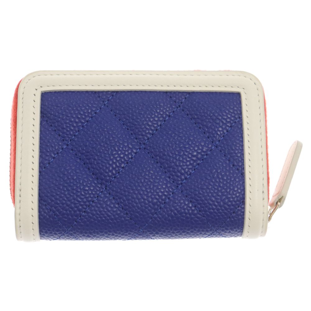 CHANEL (シャネル) フィリグリー ラウンドジップ コインケース レッド  