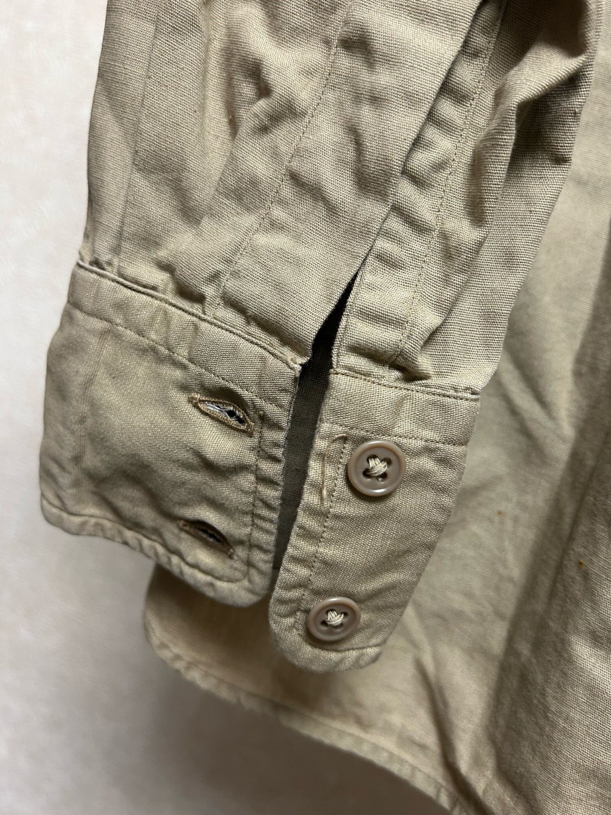 50 s.U.S.A.製ロックシルエットワークシャツ黄金サイズ14.5ステンシル