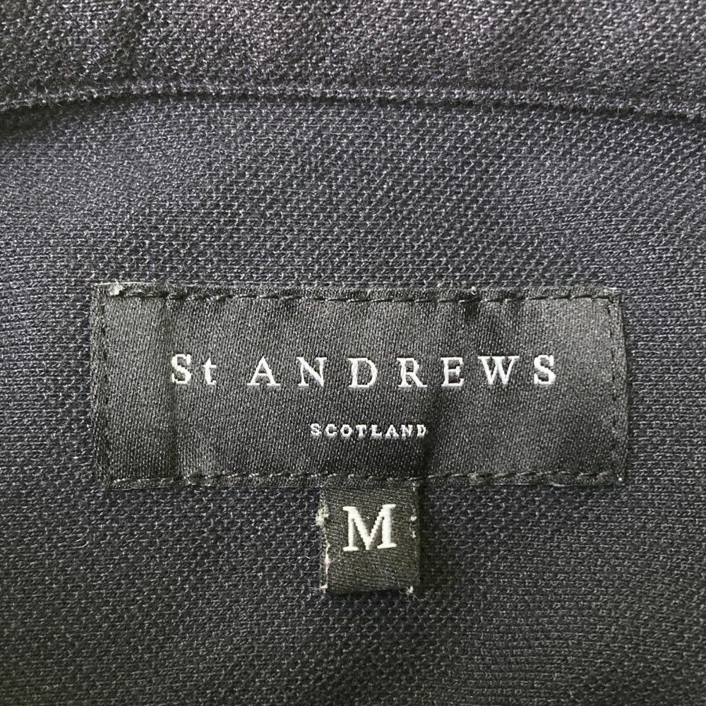 サイズ：M ST ANDREWS セントアンドリュース  半袖Tシャツ  ブラック系 [240101470332] ゴルフウェア メンズ ストスト ST ANDREWS セントアンドリュース 半袖Tシャツ ブラック系