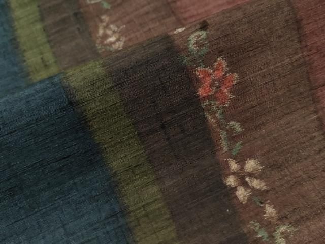 上質な紬 よろけ縞