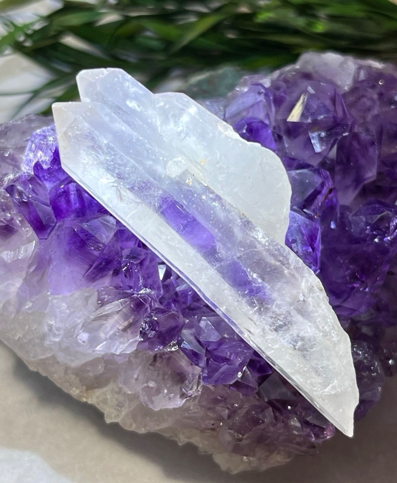 【宇宙の叡智】虹入りレムリアンシードクリスタルポイント⭐️バーコード 宇宙の叡智】虹入りレムリアンシードクリスタルポイント⭐️バーコード