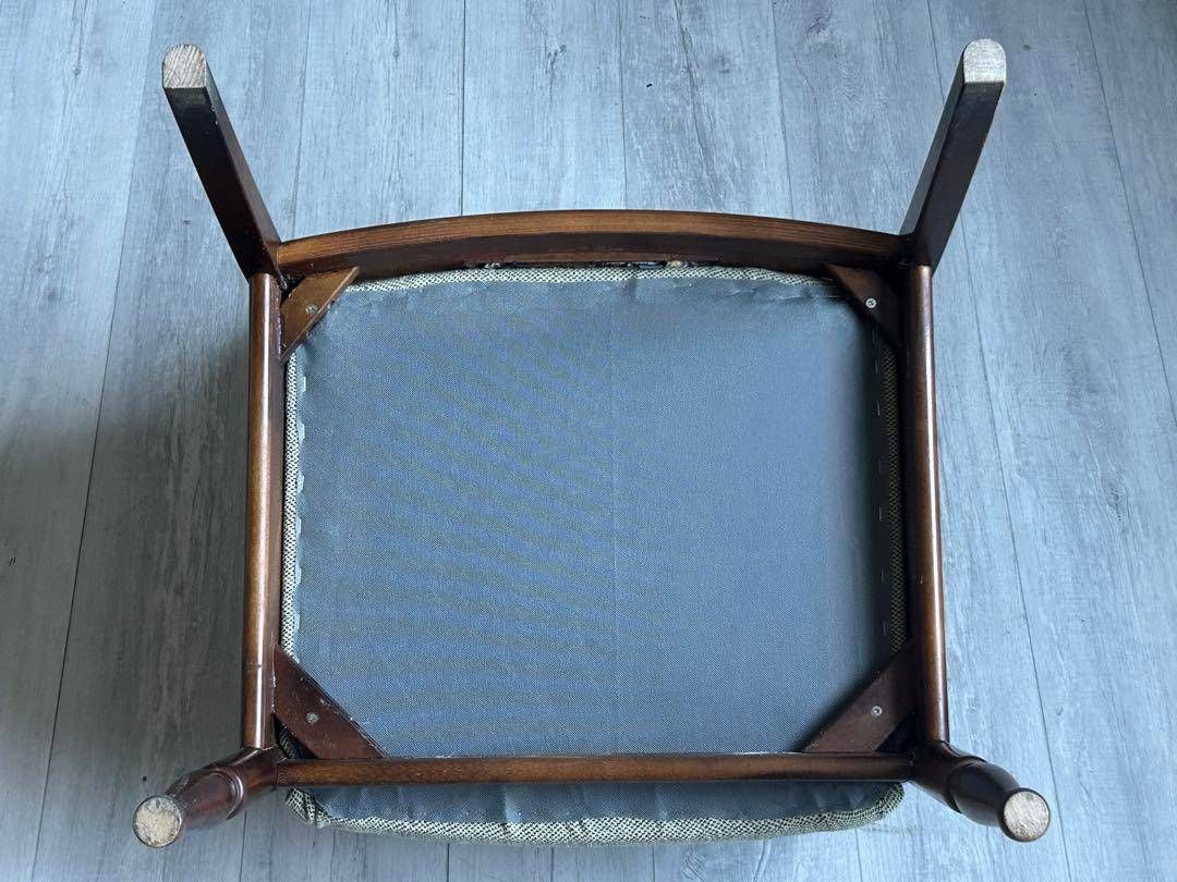 ④ リメイク品 尾州生地 ホワイト座面 カリモク コロニアル