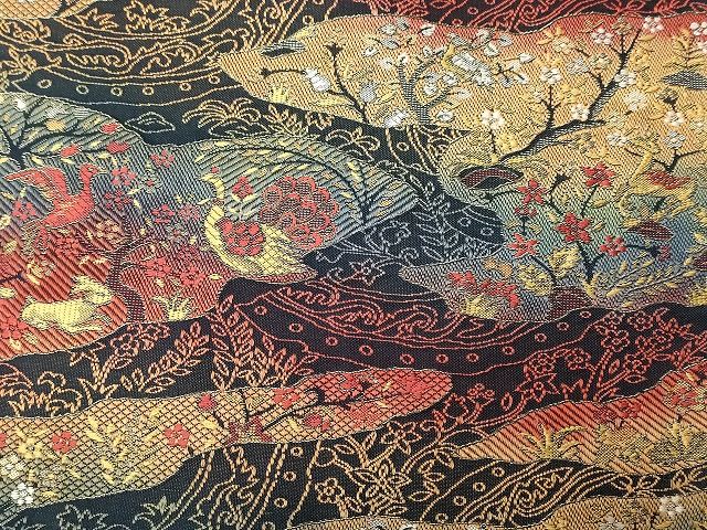 平和屋本店□名古屋帯 まとめて100点 鴛鴦 孔雀 鳥 鹿 兎 風景