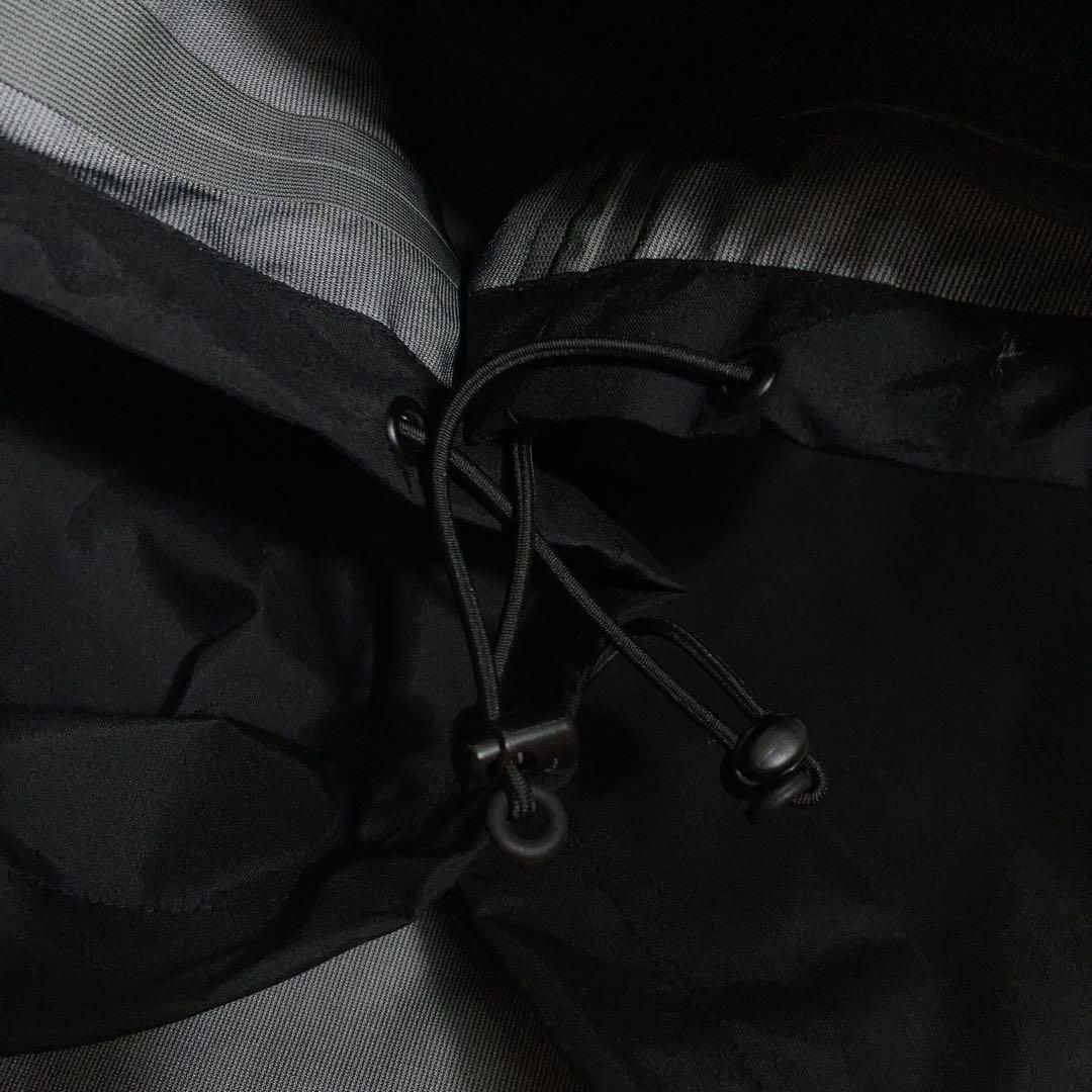 美品】FTC マウンテンパーカー ワンポイントロゴ 黒 XL パーカーフードなし