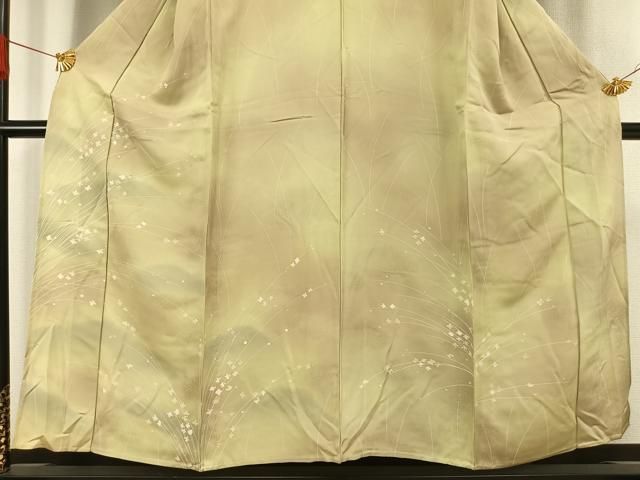 平和屋着物▽訪問着　単衣　草花文　暈し染め　金糸　正絹　逸品　未使用　AAAV8491fy 平和屋着物▽訪問着 単衣 草花文 暈し染め 金糸 正絹 逸品 未使用