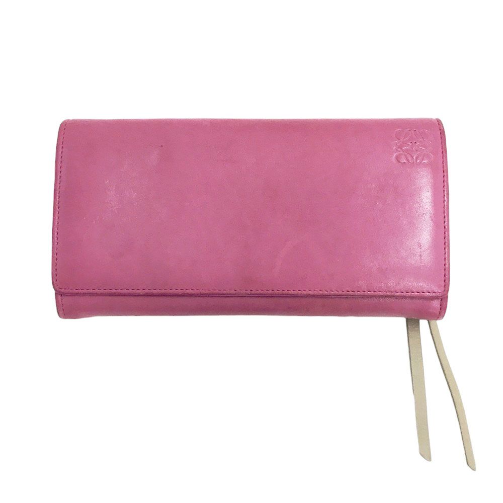 LOEWE ロエベ 長財布 ラウンドファスナー ピンク系 レディース