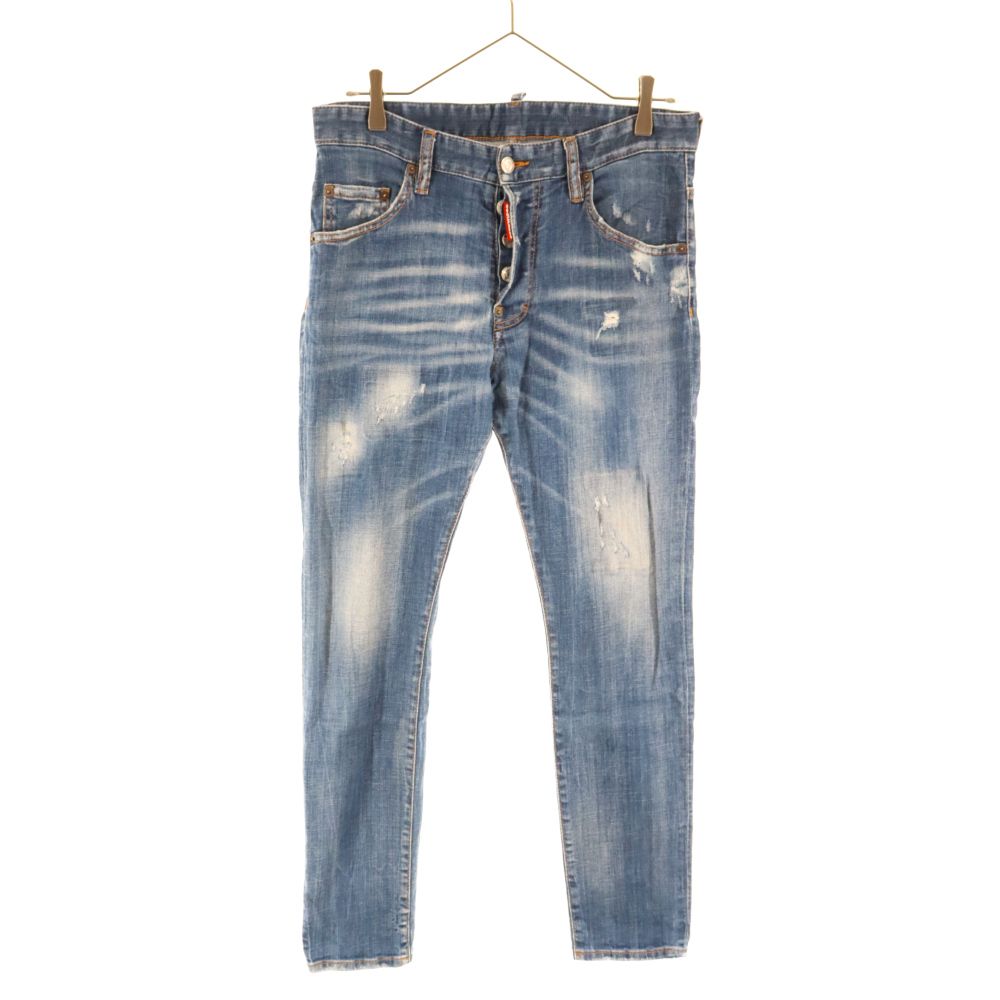 DSQUARED2 ディースクエアード 20AW Skater Jean スケータージーンズ ダメージ加工 デニムパンツ S74LB0820 インディゴ