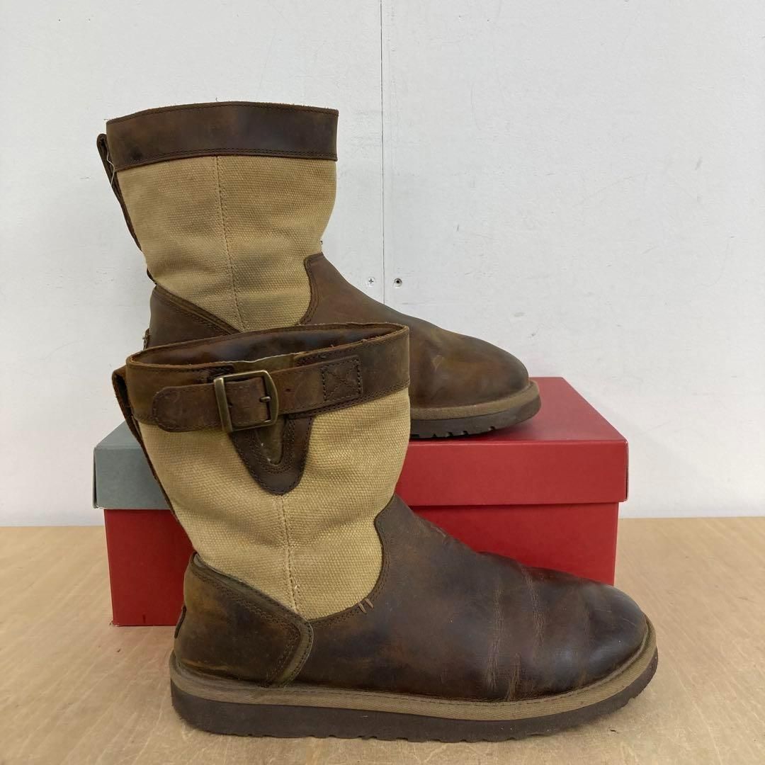 UGG アグ レザー ショートブーツ 23.5cm キャンバス 1005608K