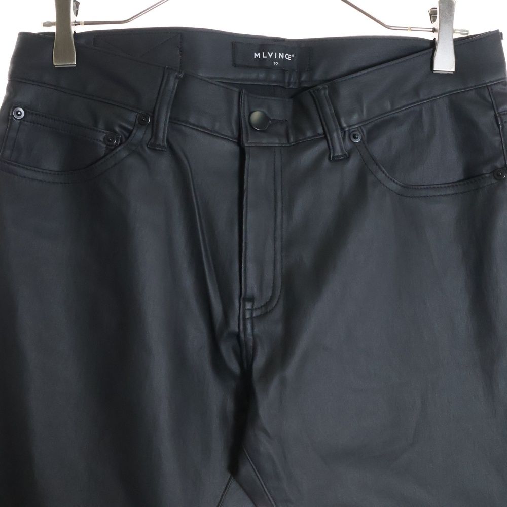  MLVINCE メルヴィンス 21 AW WAX STRETCH SKINNY PANTS ワックス 裾ボタン スキニーパンツ ブラック - チノパン パンツ