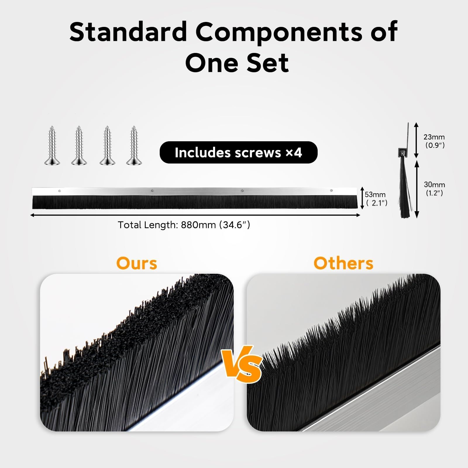 高耐久ドア下ブラシ 53