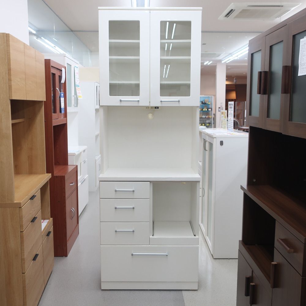 家具 キッチンボード ハイタイプ ホワイト - メルカリ