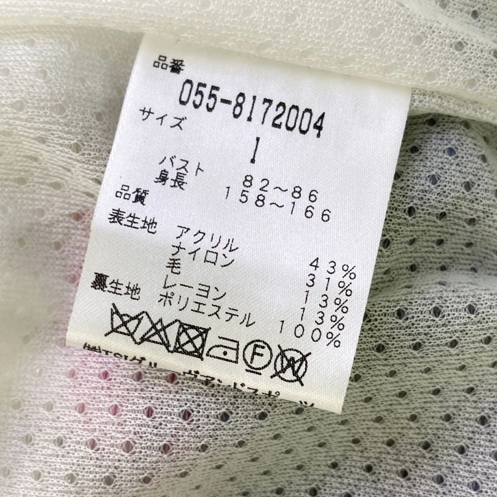 サイズ：1 PEARLY GATES パーリーゲイツ  裏地付 ニット ジップジャケット  ホワイト系 [240101472584] ゴルフウェア レディース ストスト サイズ：1 PEARLY GATES パーリーゲイツ 裏地付 ニット ジップ