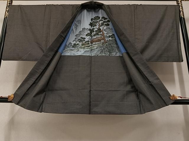 平和屋着物○男性 本場大島紬 アンサンブル 総詰め 正絹 逸品