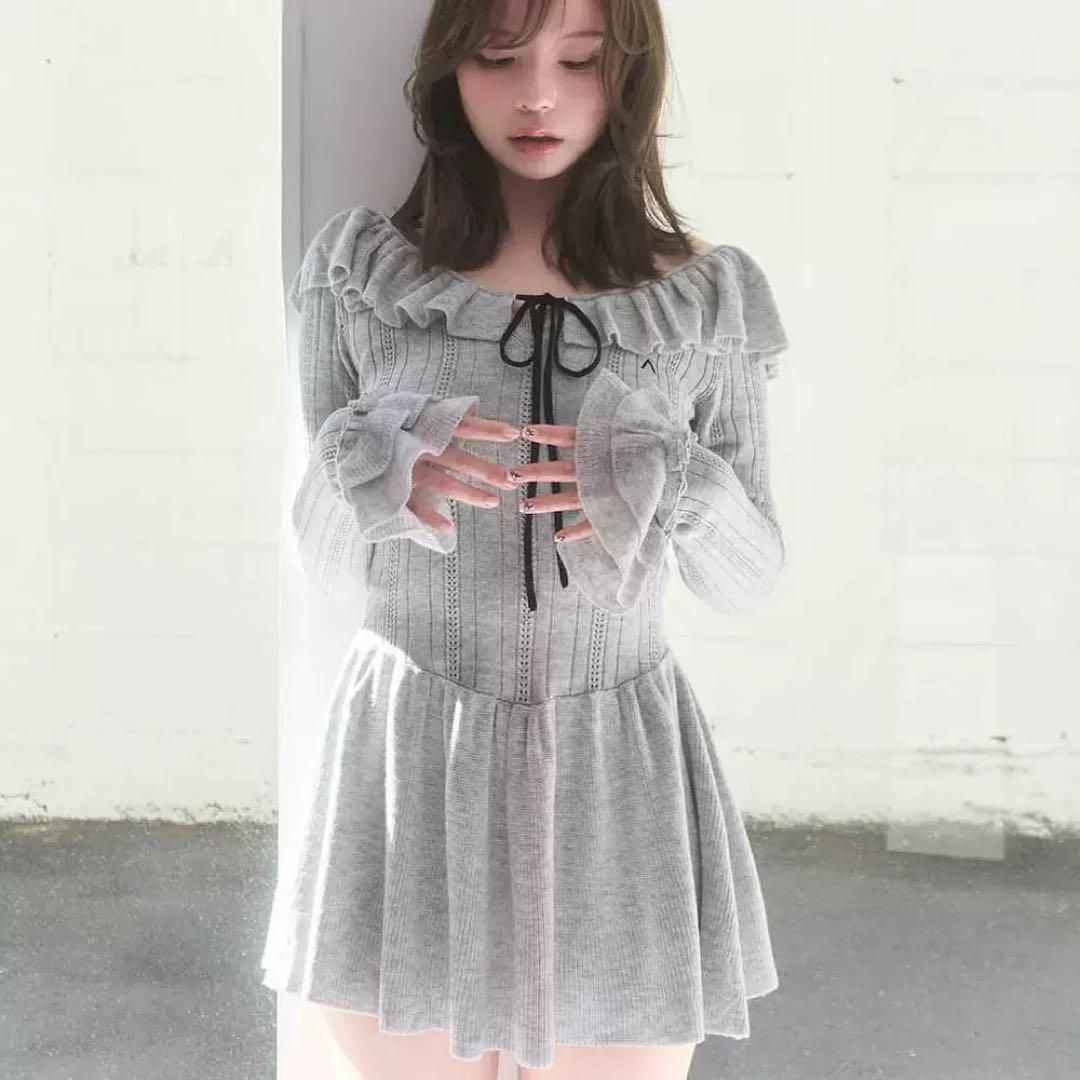 Amari ribbon mini dress andmary - メルカリ