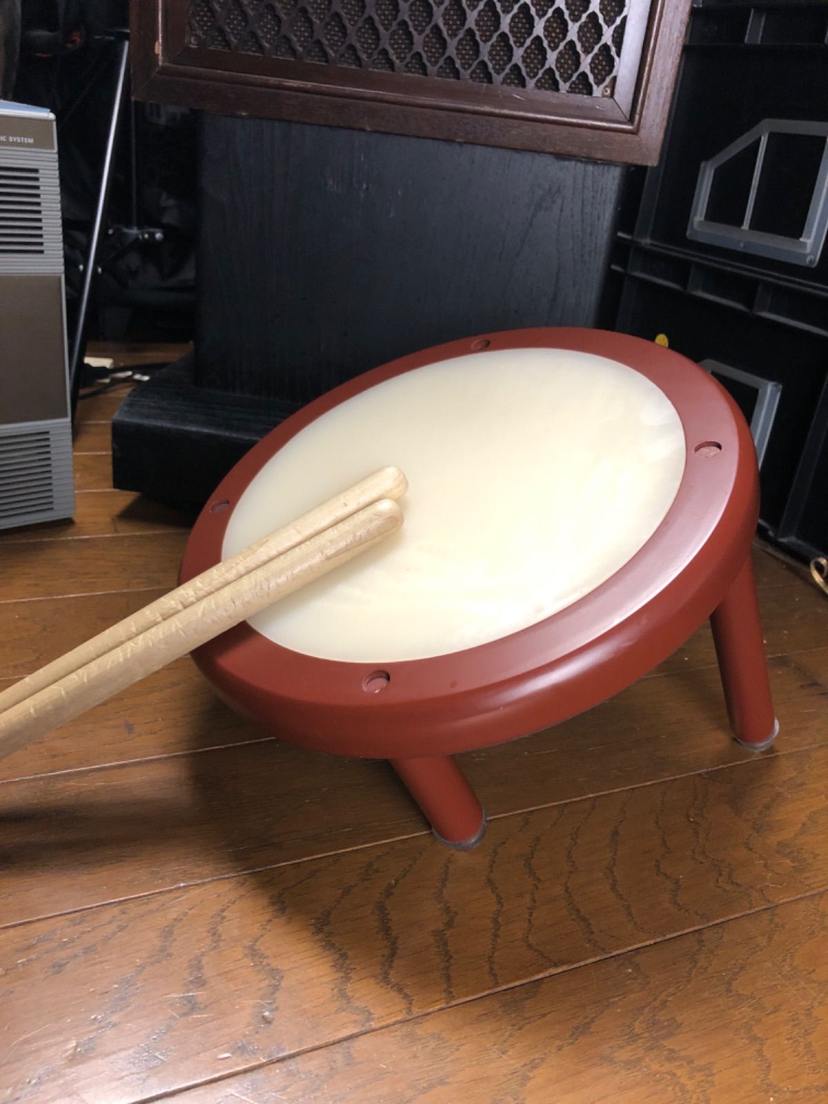 和太鼓 練習用パッド みるみる上達くん 脚付き バチ付きセット 中古