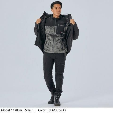 e-HEAT ショップ フリース インナーパーカ ブラック Lサイズ RSU638