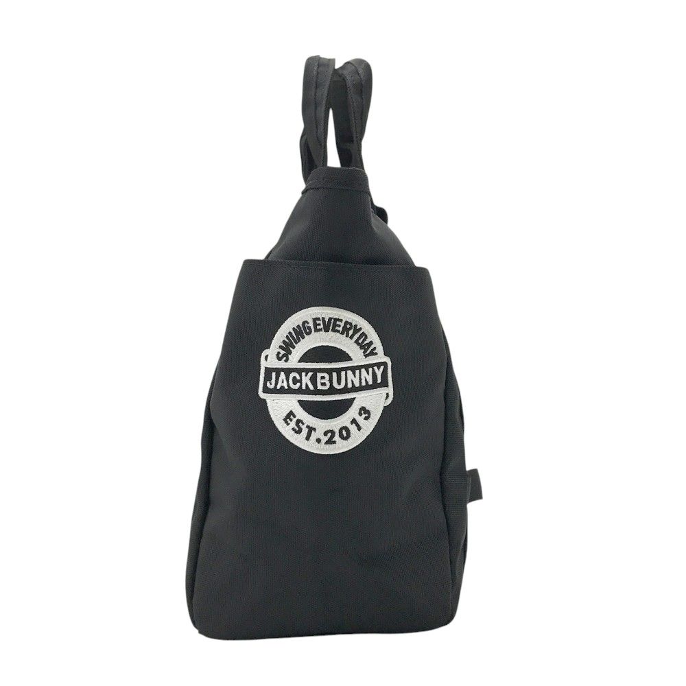 ジャックバニー カートバッグ 黒×白 内サイドポケット付 ロゴゴルフ