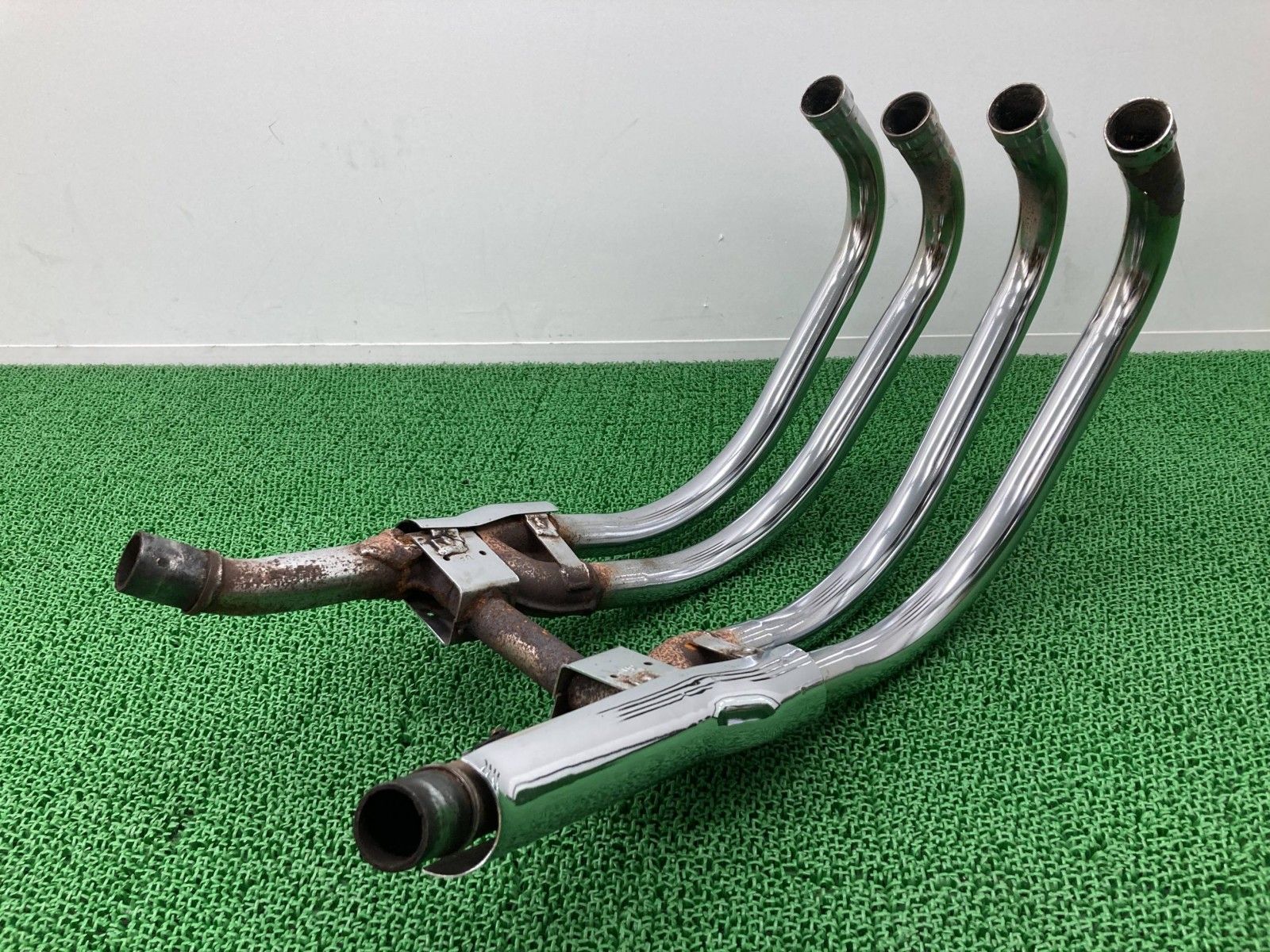 ゼファー750 エキパイマフラー カワサキ 純正 バイク 部品 ZR750C ZEPHYR750 修復素材やカスタム素材に 品薄 品 Ly