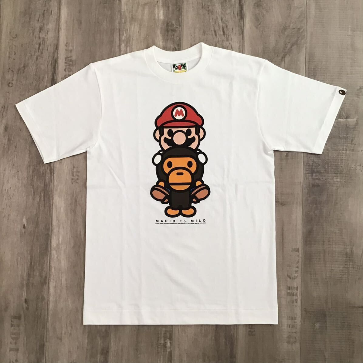 ☆新品☆ Nintendo × BAPE マリオ マイロ Tシャツ Sサイズ a bathing ape Mario BABY MILO エイプ ベイプ  アベイシングエイプ - メルカリ