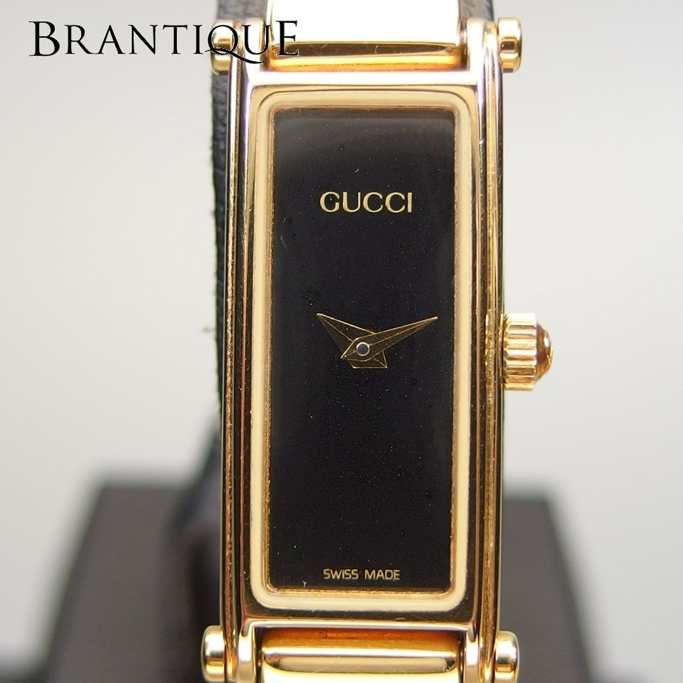 GUCCI】電池交換済 グッチ 1500L QZ GP レディース腕時計 - BRANTIQUE