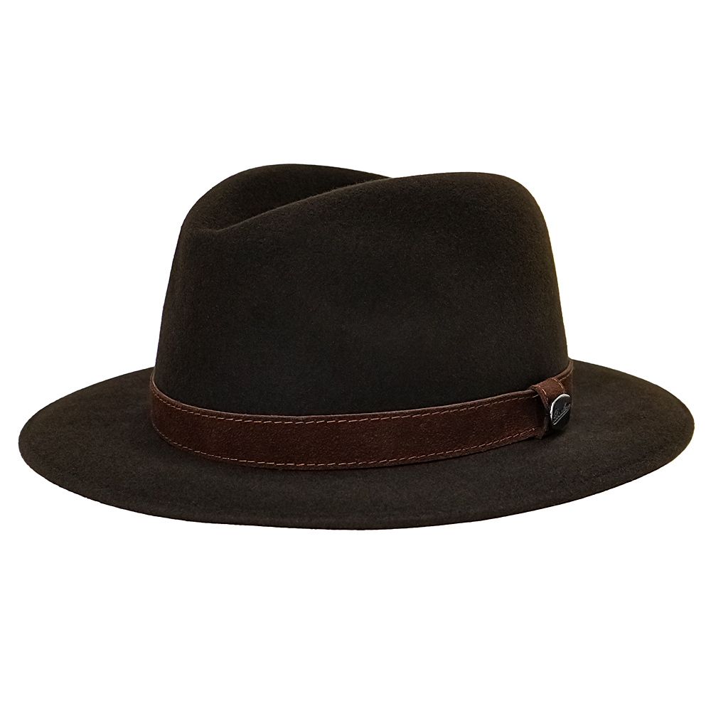 Borsalino アレッサンドリア ラビットファー フェルト ハット 62 茶 - ハット