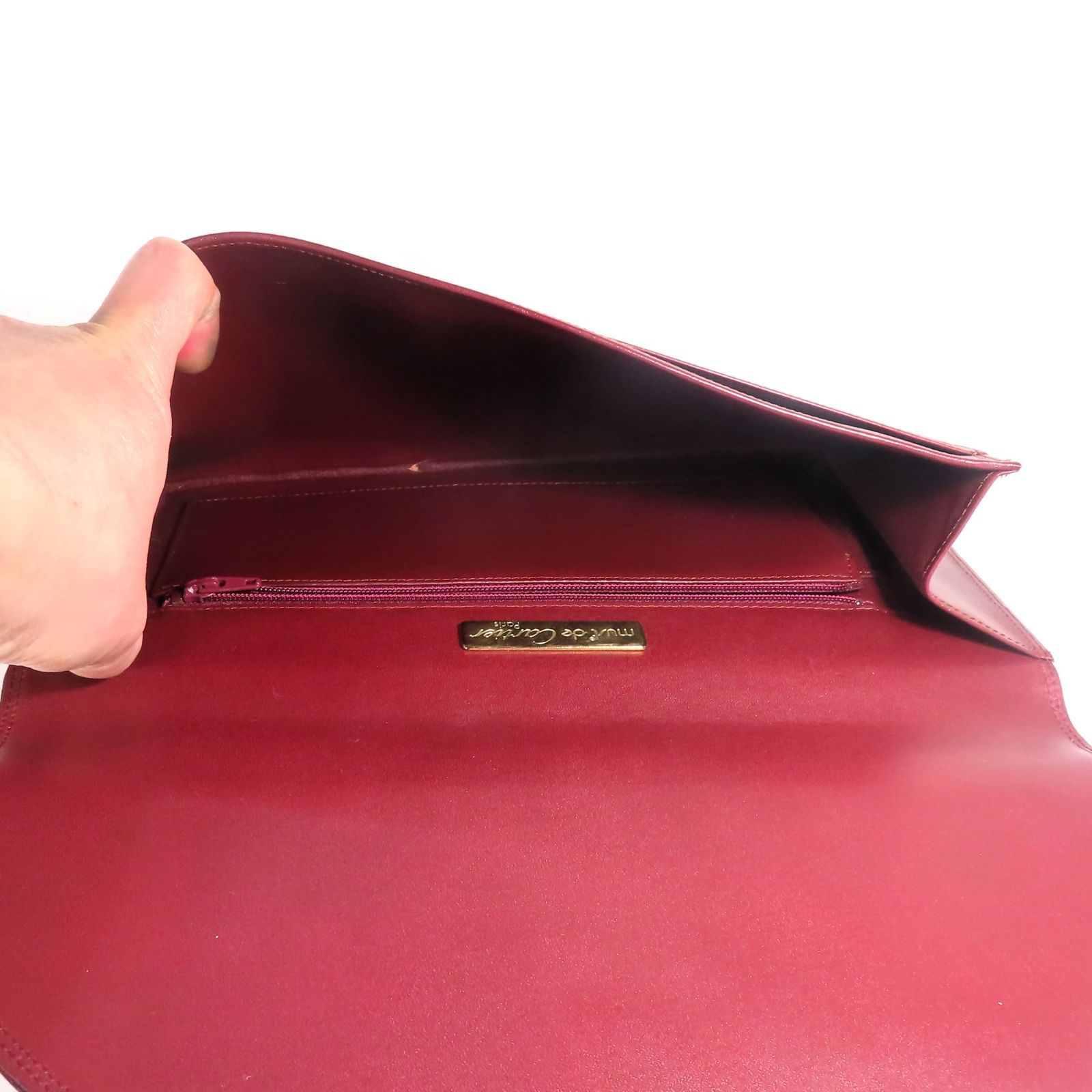 Cartier カルティエ クラッチバッグ レッド 16.5×28cm 保存袋 - メルカリ