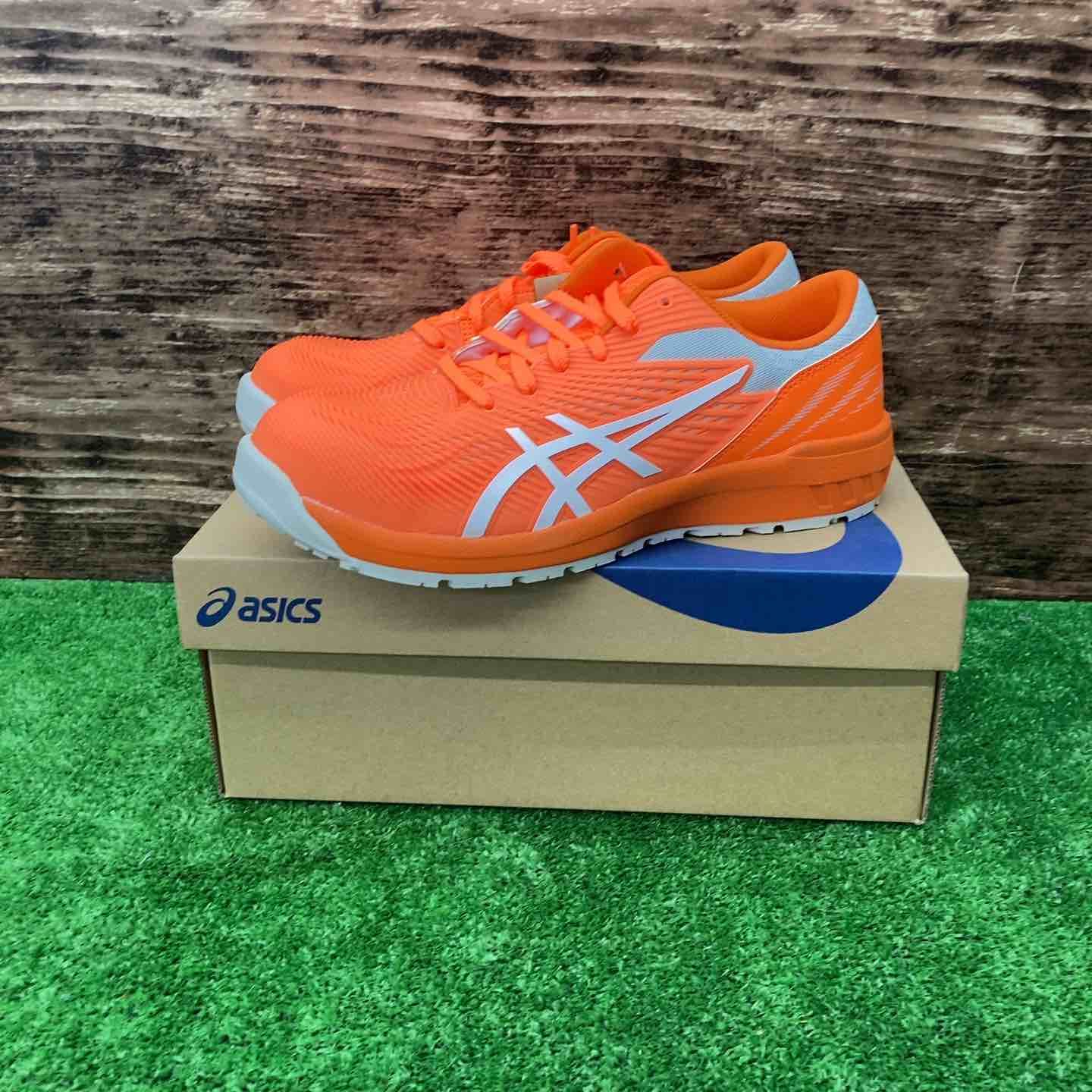 アシックス ワークシューズ ウィンジョブ CP121 ショッキングオレンジ|ホワイト 25.5 cm 3E 川越店