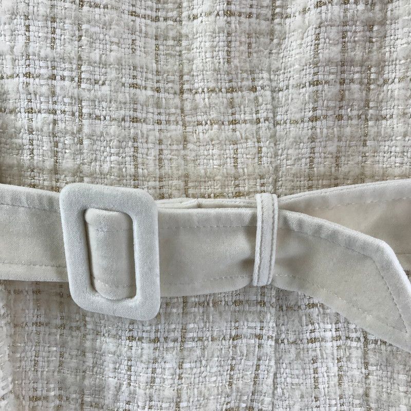 中古品】 SHELLER シェリエ ノースリーブ キルティングツイード