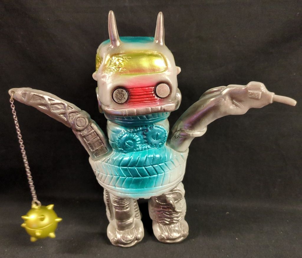 ランペイジトイズ バナゴン RAMPAGE TOYS スモゴン パチ怪獣 ソフビ RAMPAGE TOYS レトロ怪獣シリーズ バナゴン グレー成型 青/ガンメタ