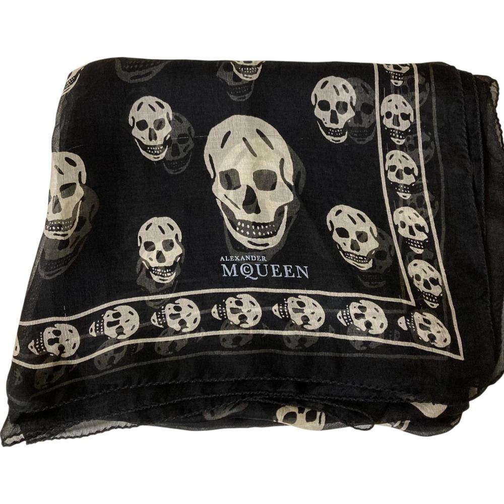 Gucci GGロゴ ストール ウールシルクジャガー マフラー ネイビー赤