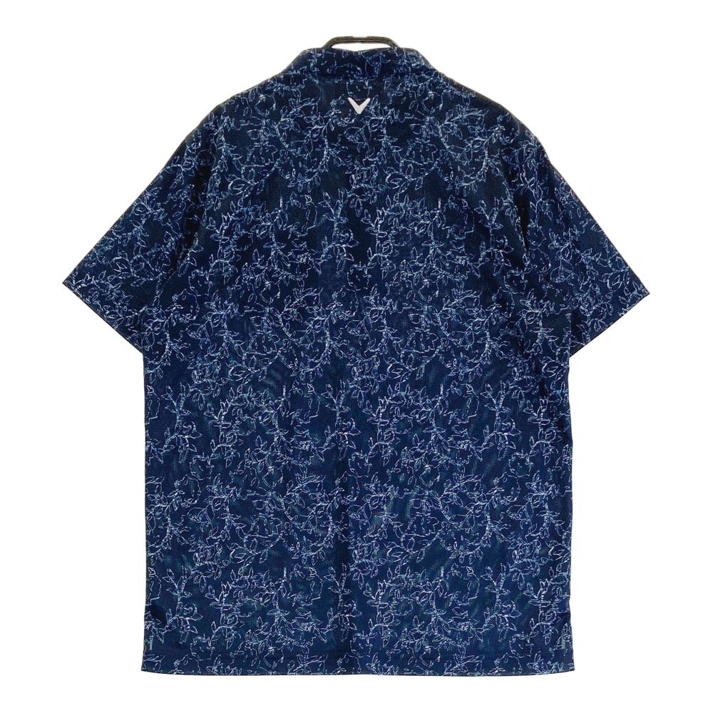 サイズ L CALLAWAY キャロウェイ モデル 半袖ポロシャツ 総柄 ネイビー系 240101538199 ゴルフウェア メンズ ストスト