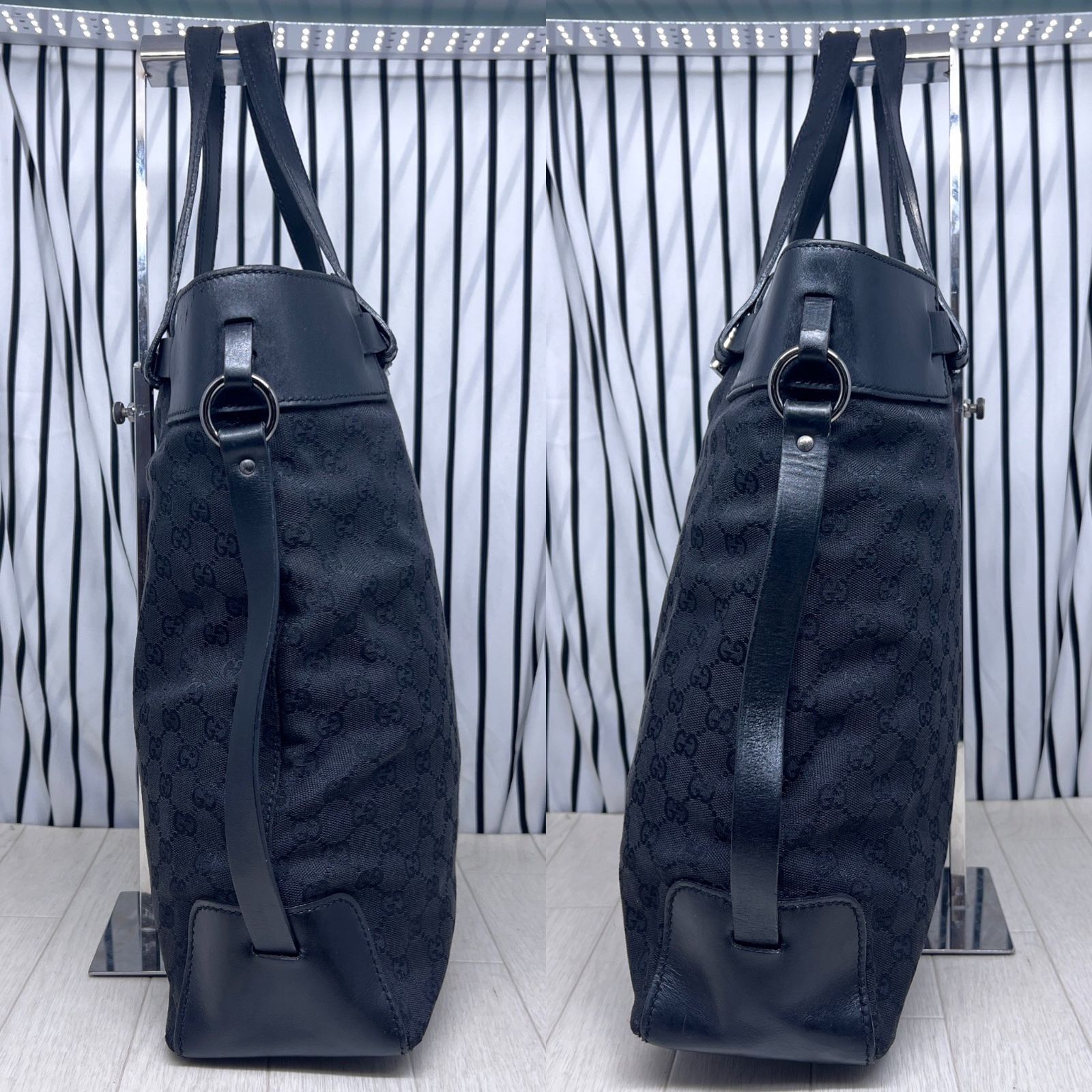 GUCCI グッチ GG柄 トートバッグ A4収納可能 男女兼用 GUCCI グッチ A4可 ナイロン ビジネス トート/ショルダーバッグ
