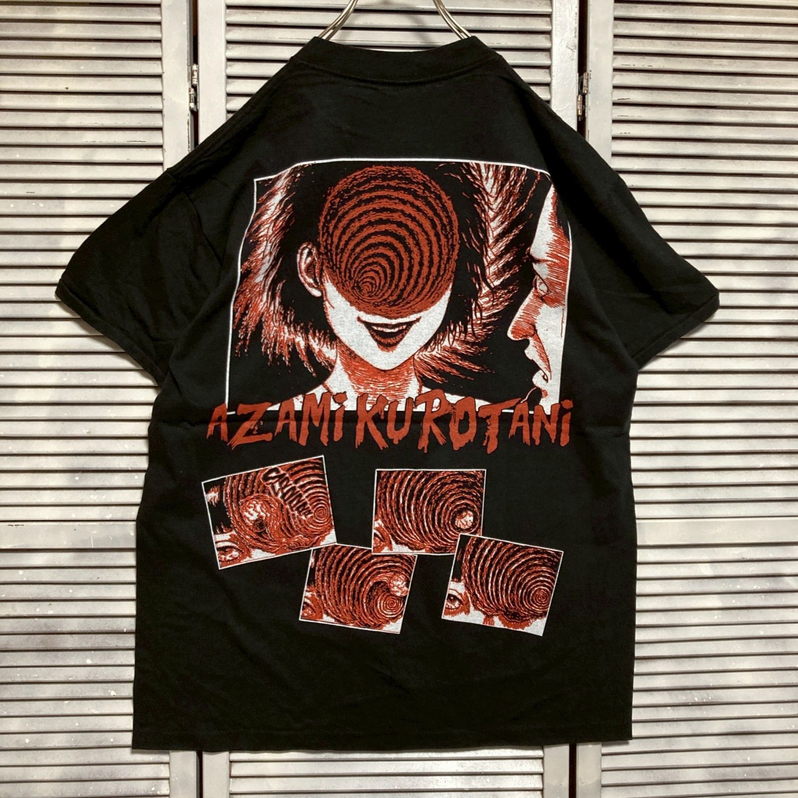 mm] BFDL アニメ Tシャツ 古着 黒 伊藤 潤二 うずまき ホラー