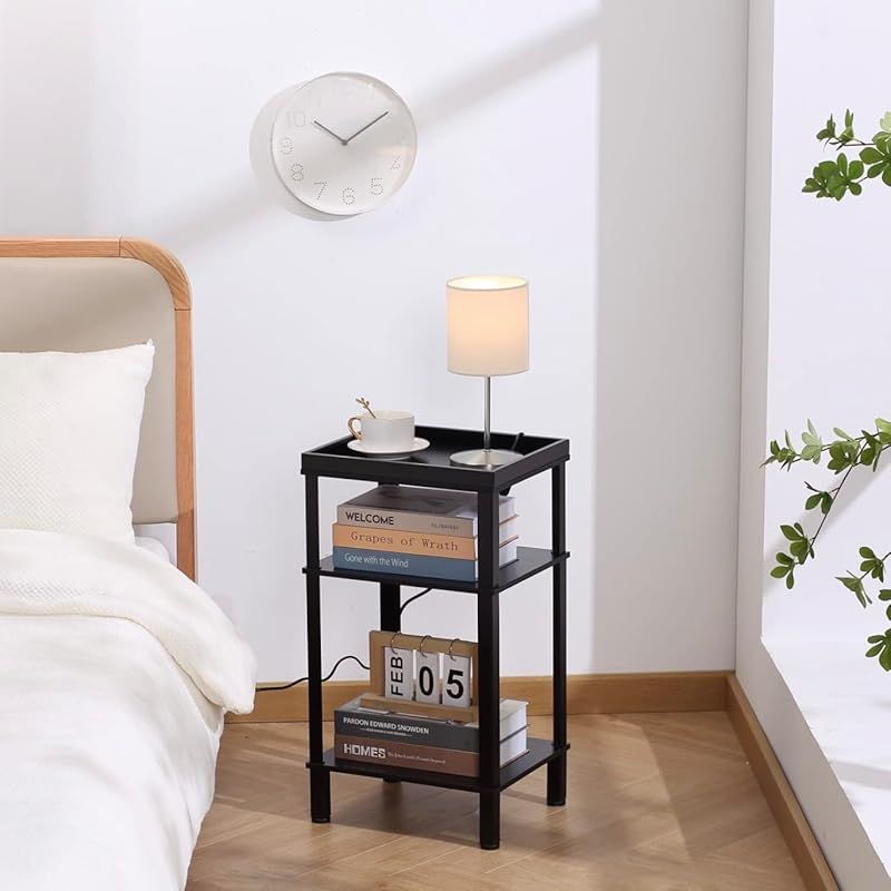 新着商品】ZEXVIDA サイドテーブル 三段 リビングサイドテーブル 幅34