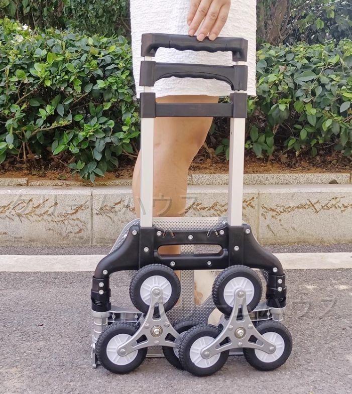 ?♥ 高齢者向け 階段対応 折りたたみ 引き式 六輪 小型 買い物車 家庭用 荷物運び車 折りたたみ式 ポータブル ショッピングカー